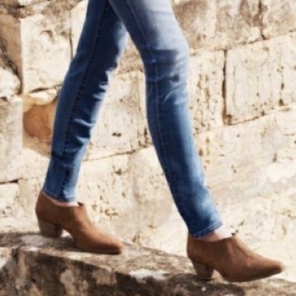Madewell The Erin Western Ankle Boot Size 11 Tan Brown Leather Point Toe Booties - Picture 2 of 12